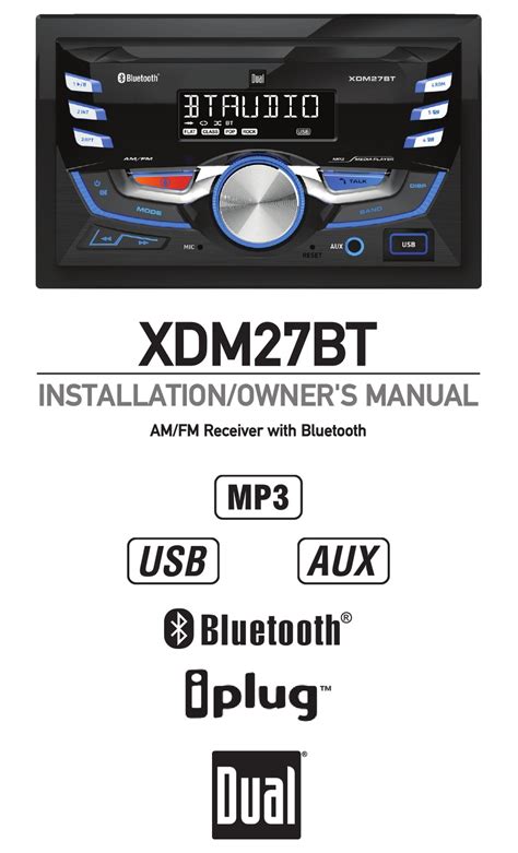 The diagram includes all the necessary connections, such as the power and ground wires, the speaker cables, and the RCA cables. . Dual xdm27bt dimmer